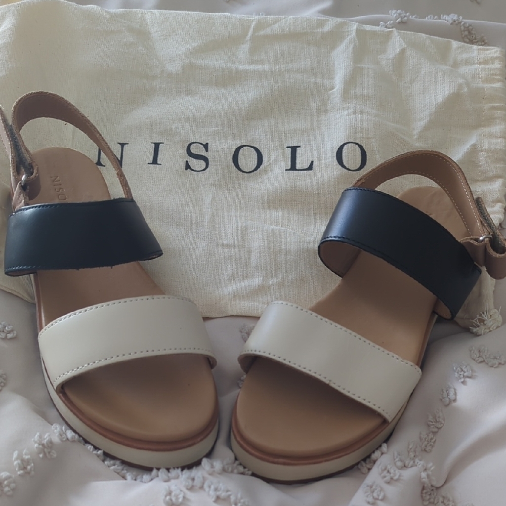 Nisolo Tri-Color Flatform Sandals